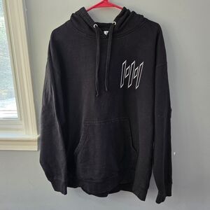 Memphis May Fire Tour Pullover Full Zip Hoodie Black Large L Metal Metalcore